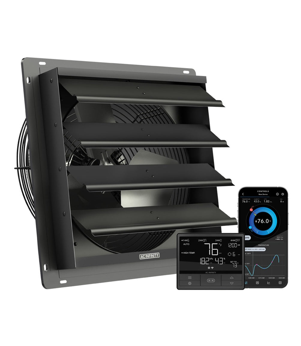 AC Infinity Airlift T14 Shutter Exhaust Ventilation Fan with Controller 69 Pro