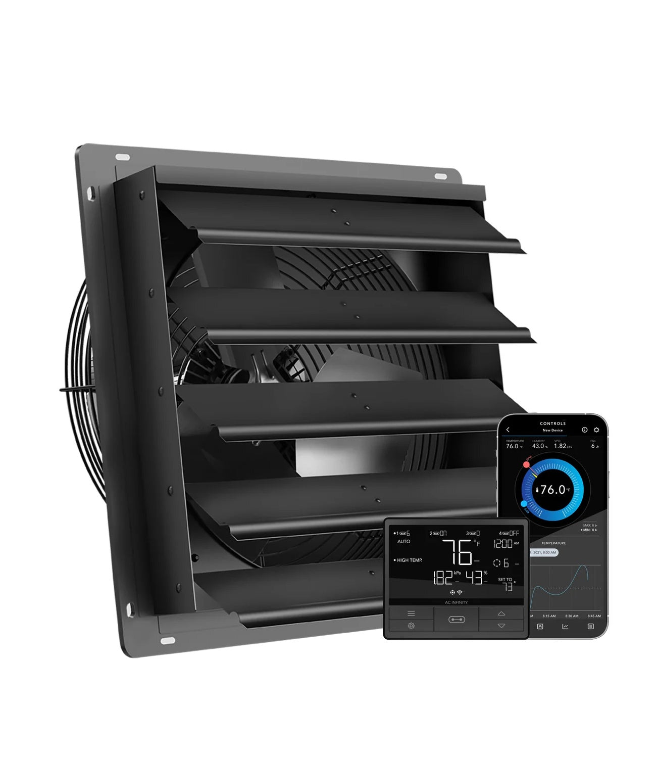 AC Infinity Airlift T20 Shutter Exhaust Ventilation Fan with Controller 69 Pro