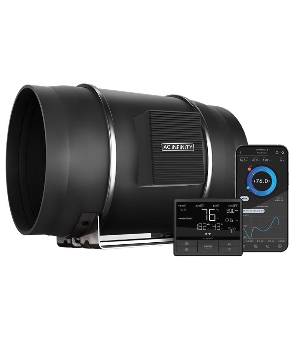 AC Infinity Cloudline T10 250mm with Temperature Humidity VPD Controll