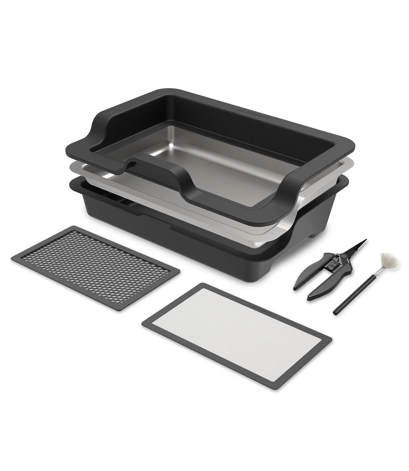 AC Infinity Large Trim Tray System, 3 Tray & 2 Screen Kit