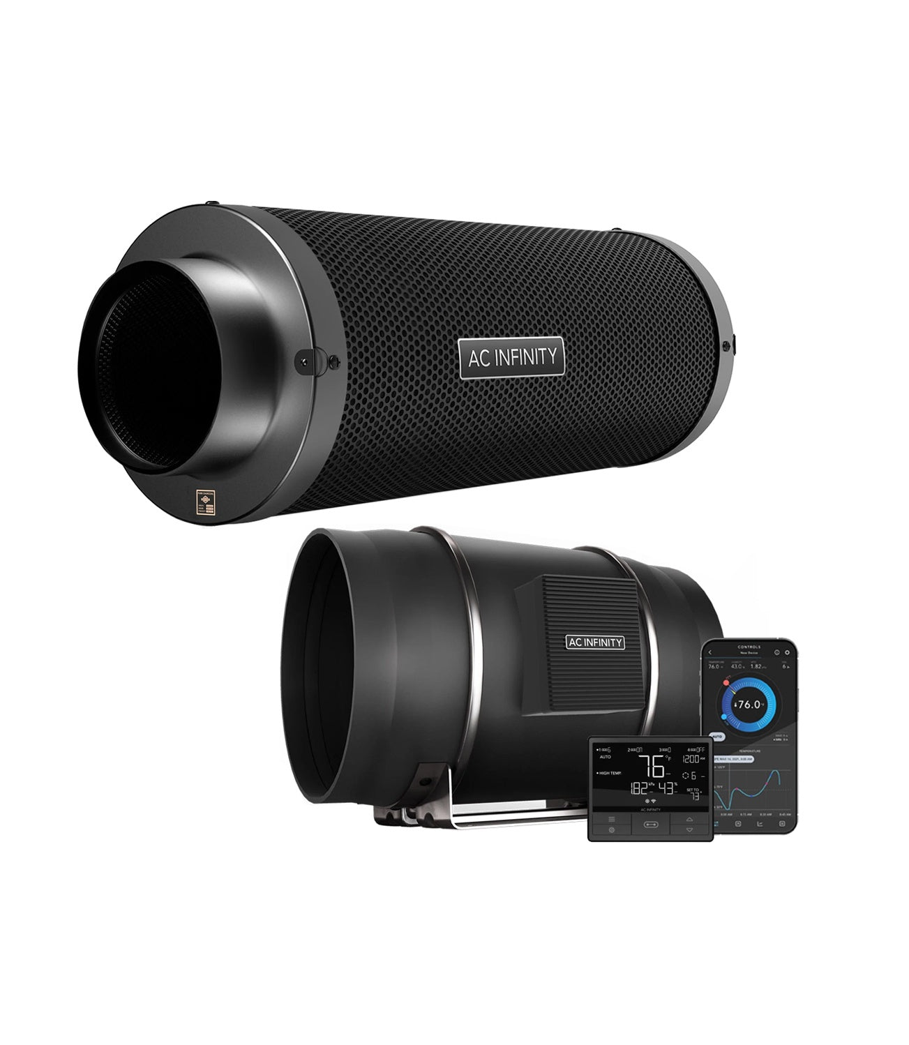 AC Infinity Cloudline T10 Fan Carbon Filter Kit