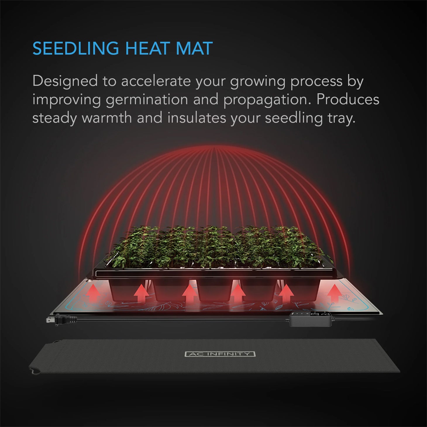 AC Infinity Suncore H3 Seedling Heat Mat with Heat Controller