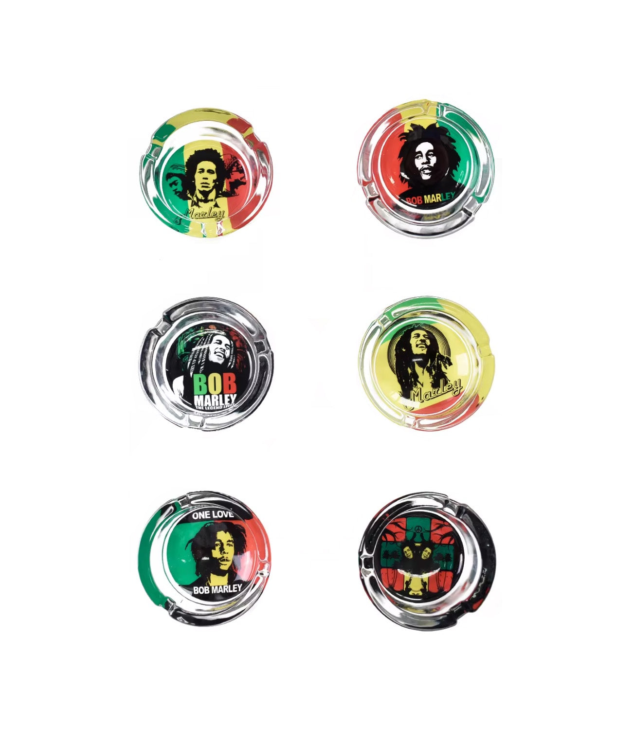 Bob Marley Glass Ashtray