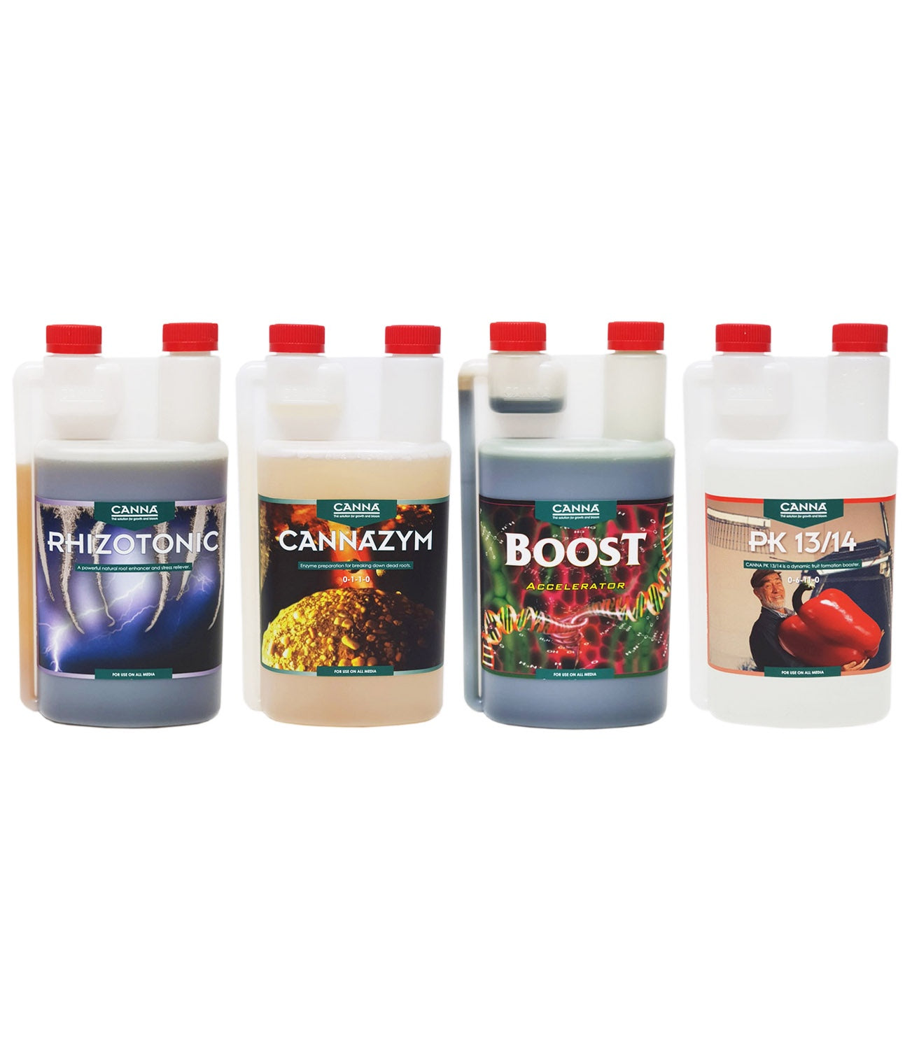 Canna Additives 1L Pack, Rhizotonic, Cannazym, Pk 13-14, Canna Boost Accelerator