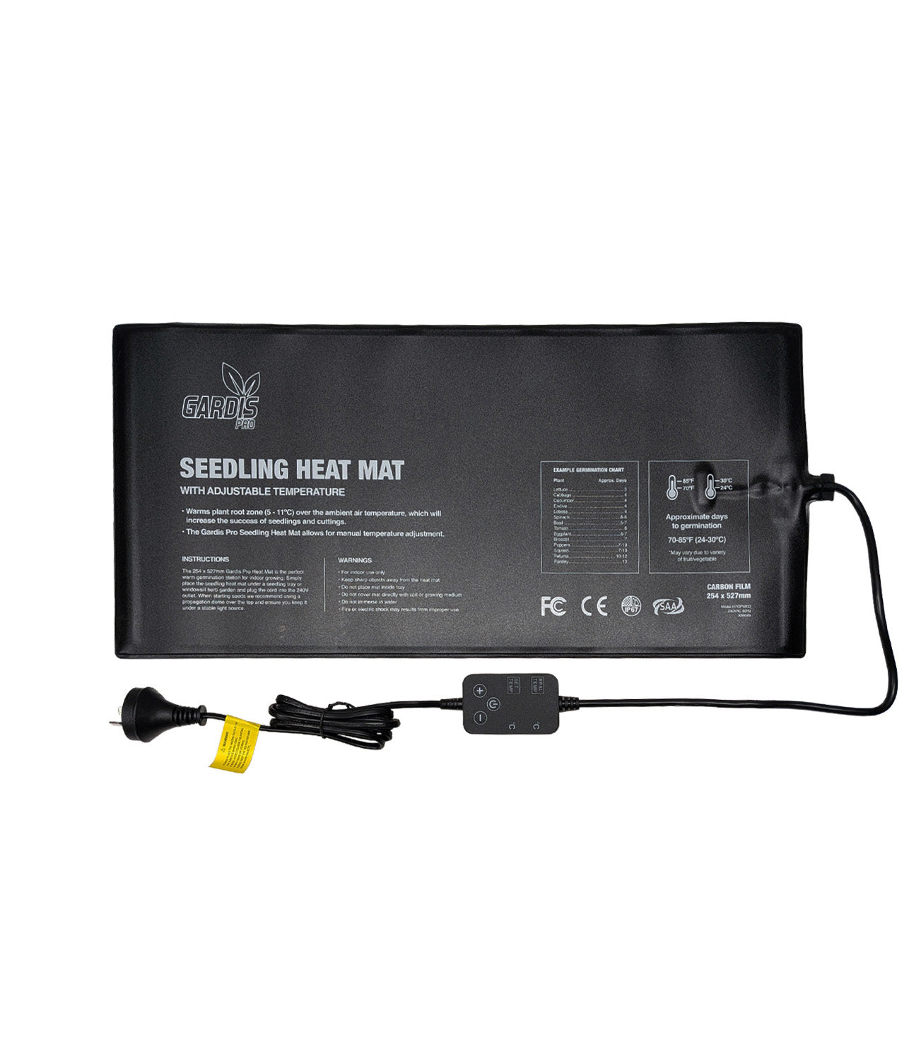 Gardis Pro Seedling Heat Mat with Adjustable Temperature