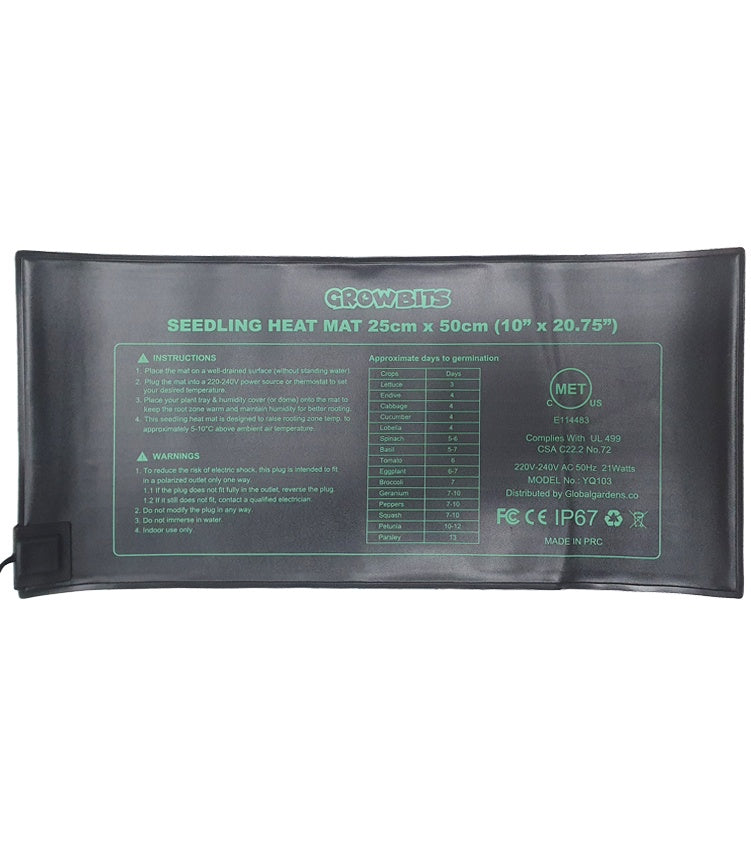 Grow Bits Seedling Heat Mat 25cm x 50cm