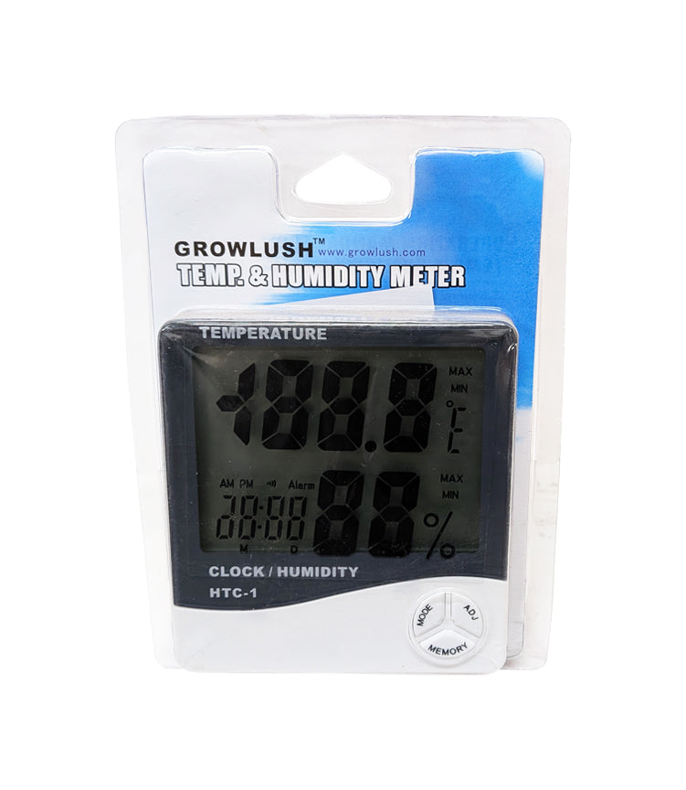 Growlush White Digital Hygrometer Thermometer