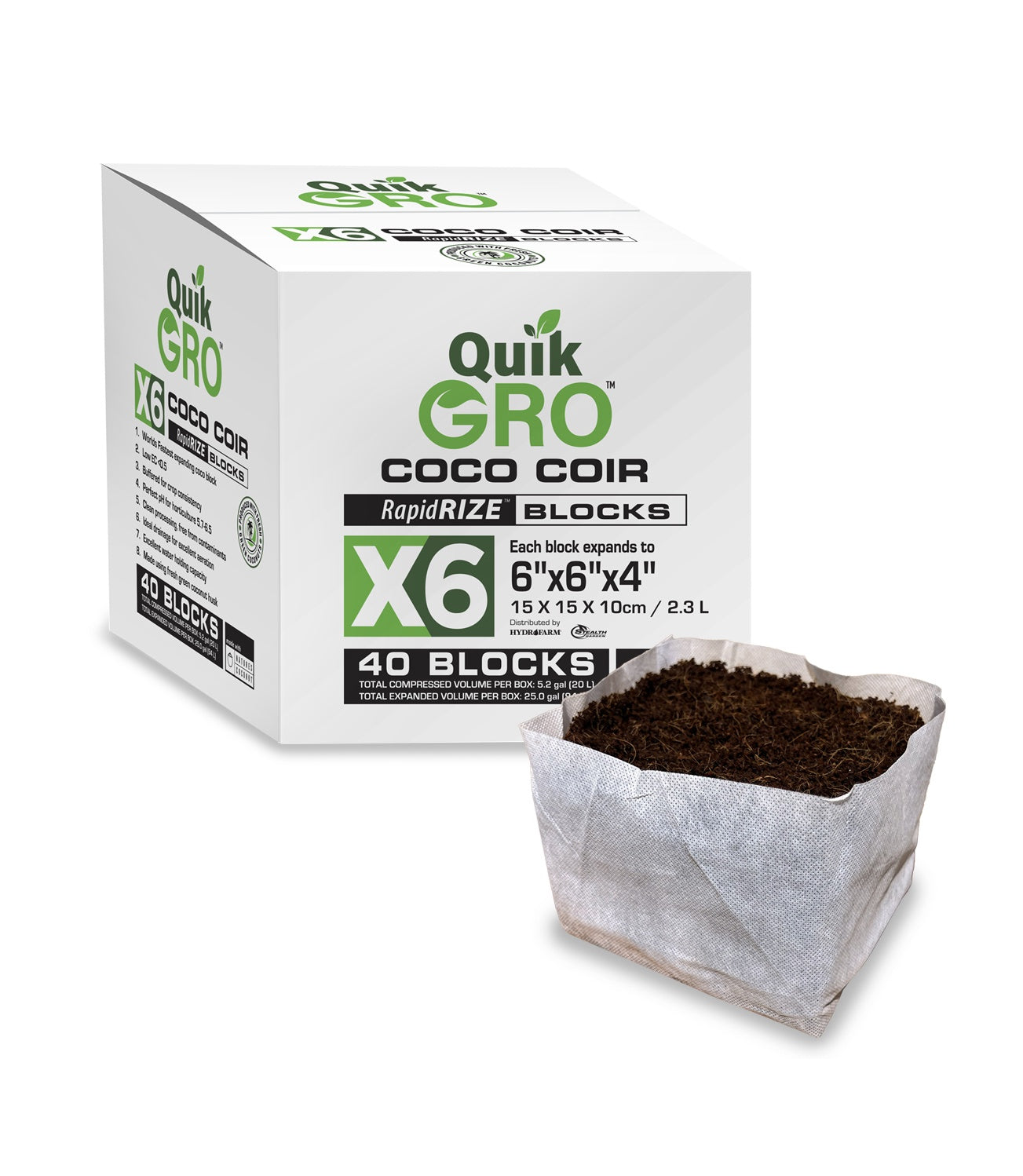 QuikGro Rapid Rize Block X6 6 x 6 Inch