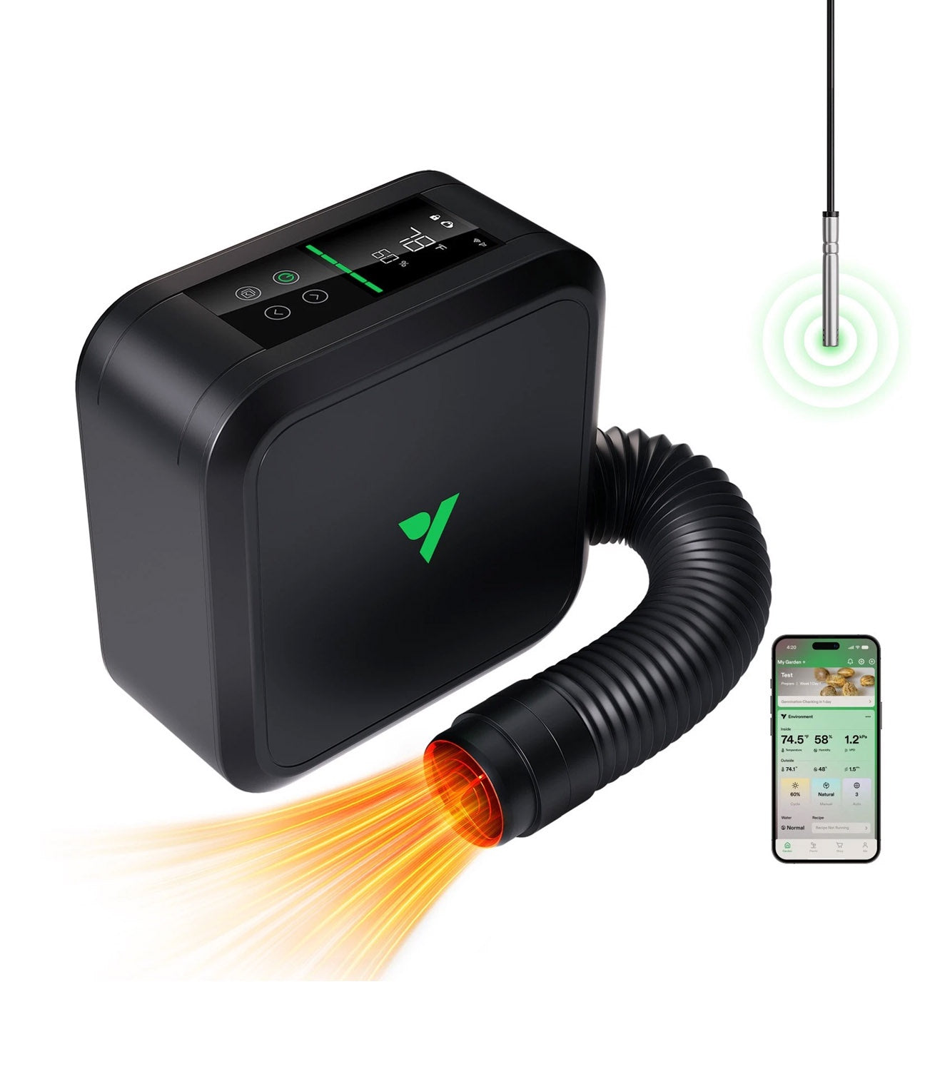 AeroFlux Smart Grow Tent Heater with VPD Control 700W