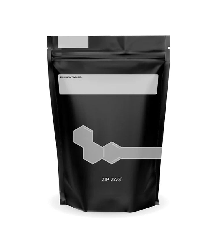 Zip-Zag Black Pouch with Viewing Window