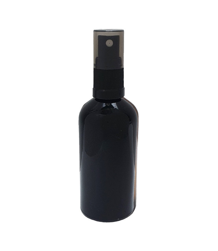 100ml Black Glass Fine Mist Spray Bottle
