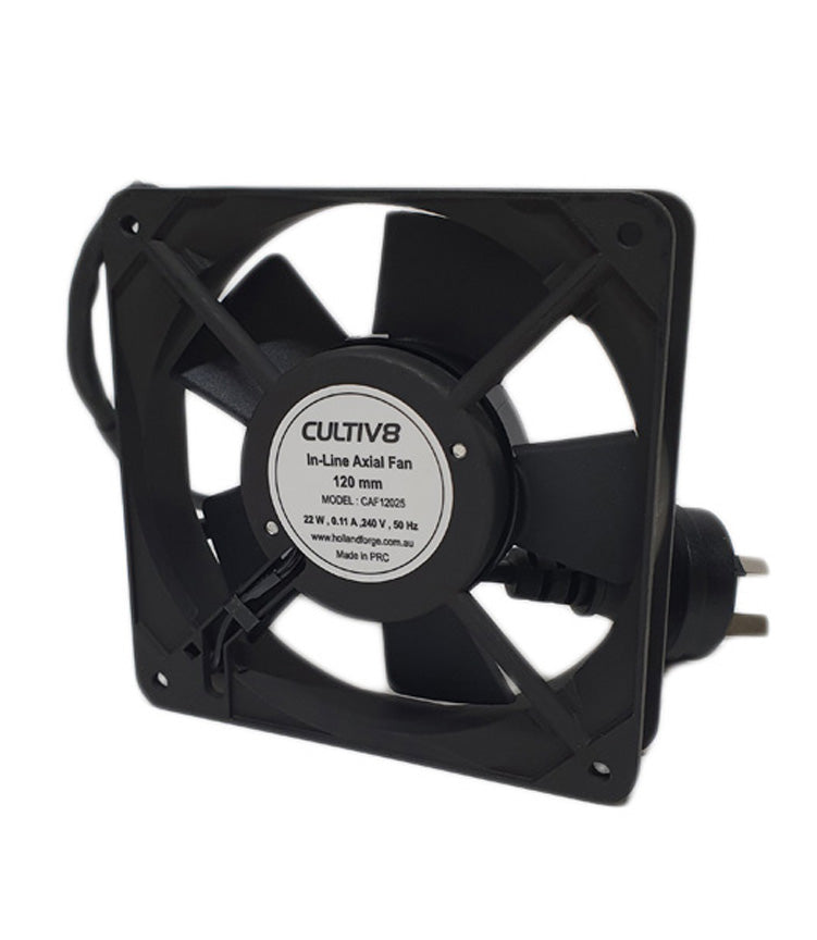 Cultiv8 Computer Fan/Inline Axial Fan 120mm NO FLANGE