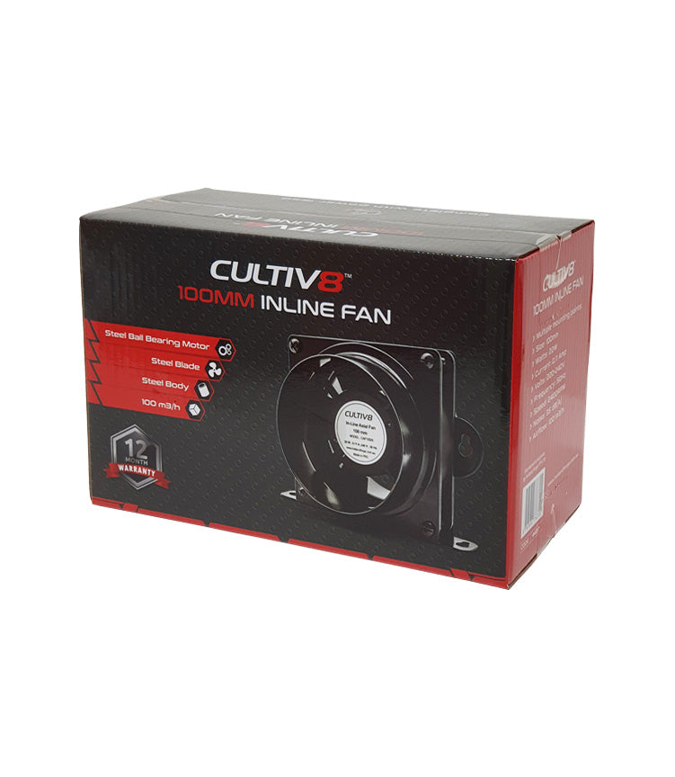Cultiv8 Inline Axial Fan 4/100mm