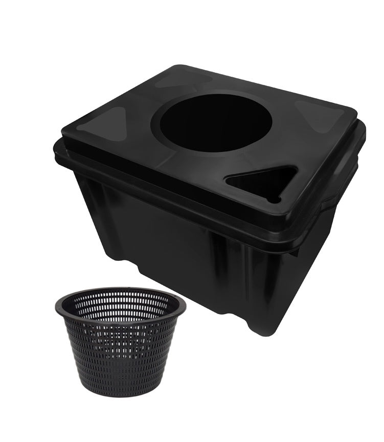 DWC 45L Tank and Lid with 200mm Mesh Pot