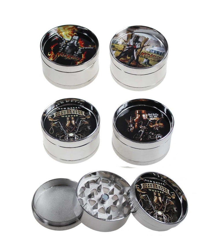 Ned Kelly Metal Herb Grinder 3 Piece