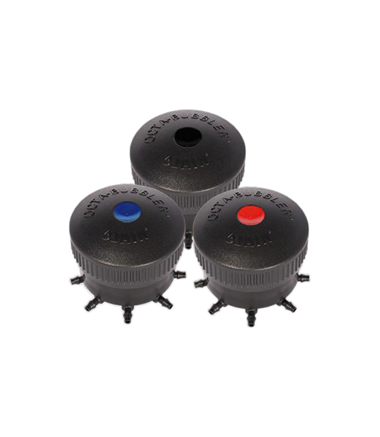 Octa Bubbler 6gph-23L/h Blk 8 Outlets