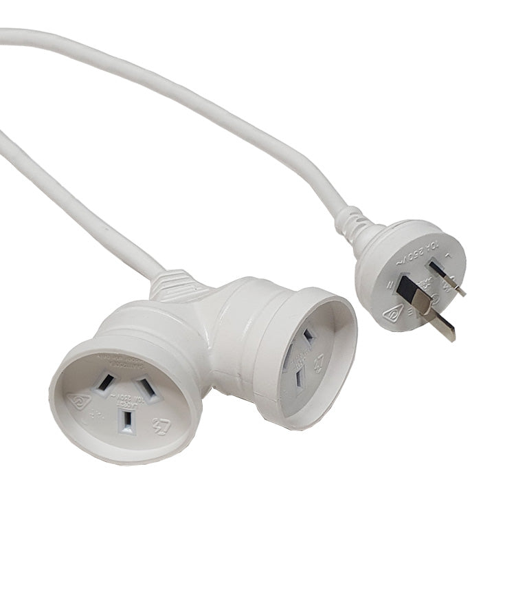 Hydro Axis Split Cord 1m White 10amp