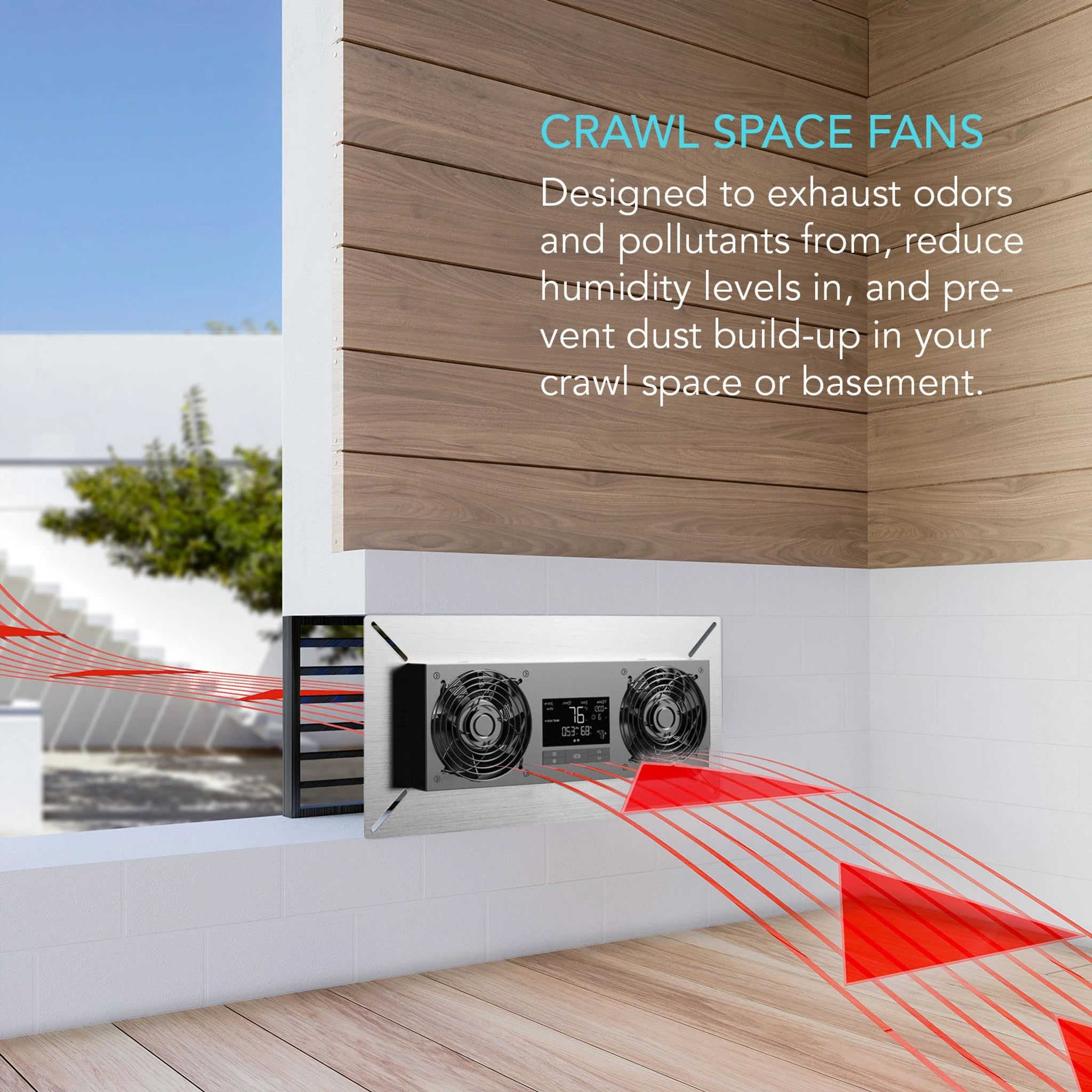 AC Infinity Air Titan T8, Crawl Space and Basement Ventilator Fan, WiFi-Integrated Controls, IP-55 Rated, Exhaust