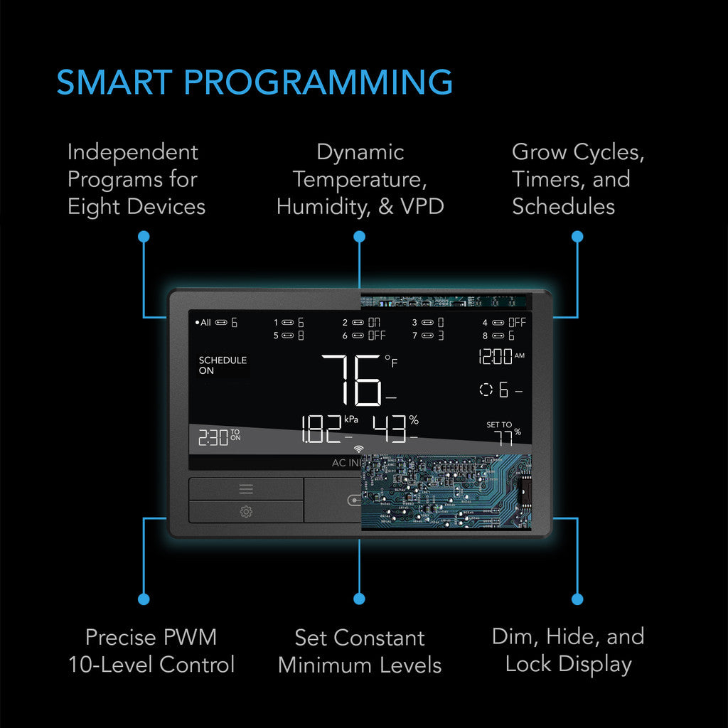 AC Infinity Controller 69 Pro Plus WIFI & Bluetooth Controls 8 Devices