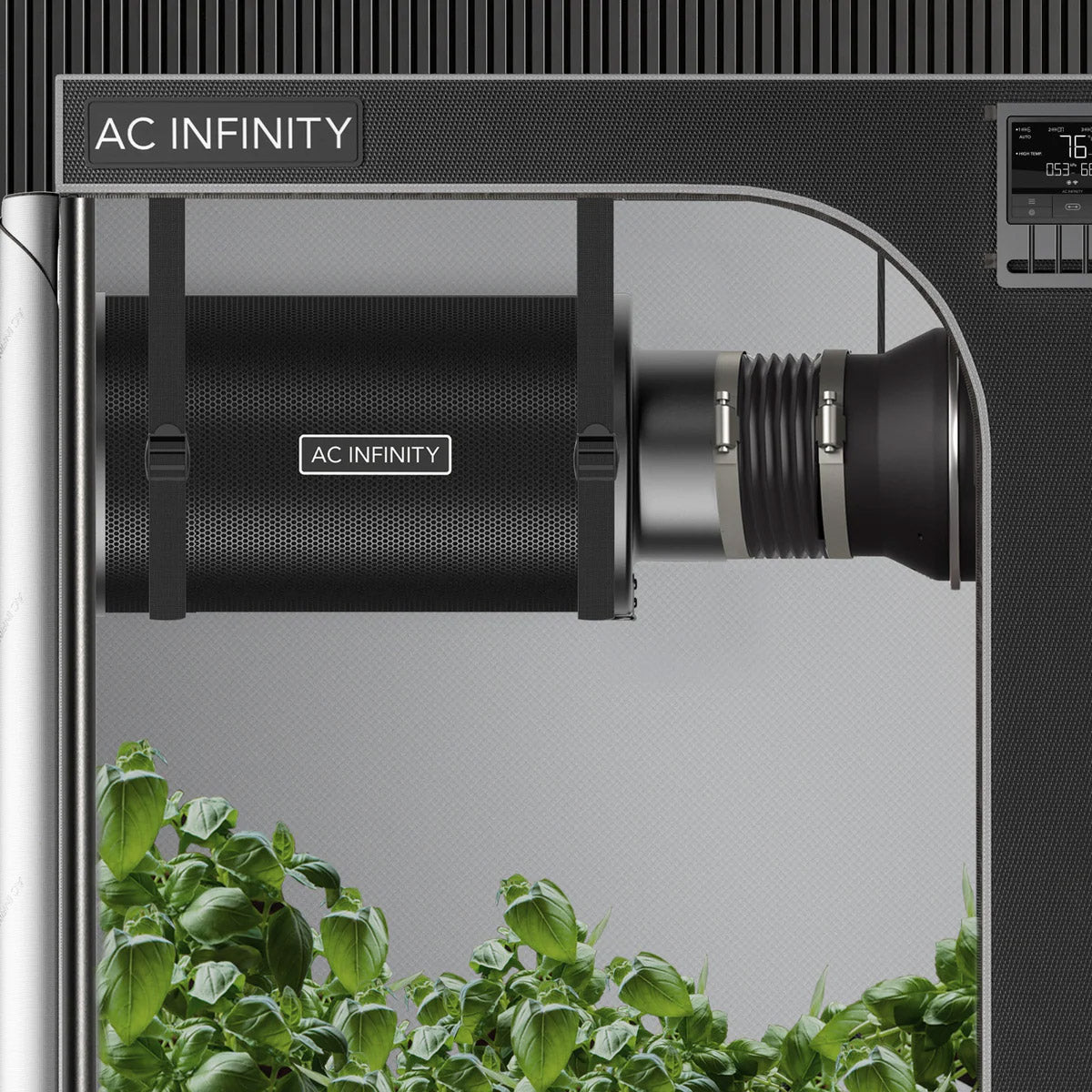 AC Infinity Refillable Carbon Filter Kit With Charcoal Refill 8 Inch 200mm