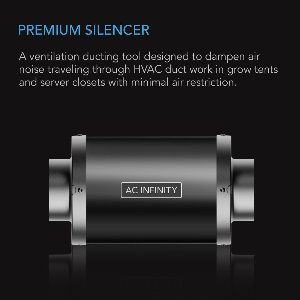AC Infinity Inline Duct Fan Silencer 4 Inch 100mm