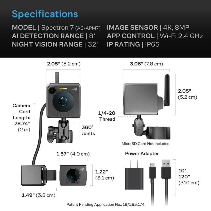 AC Infinity Spectron 7 AI Powered Grow Camera 4K