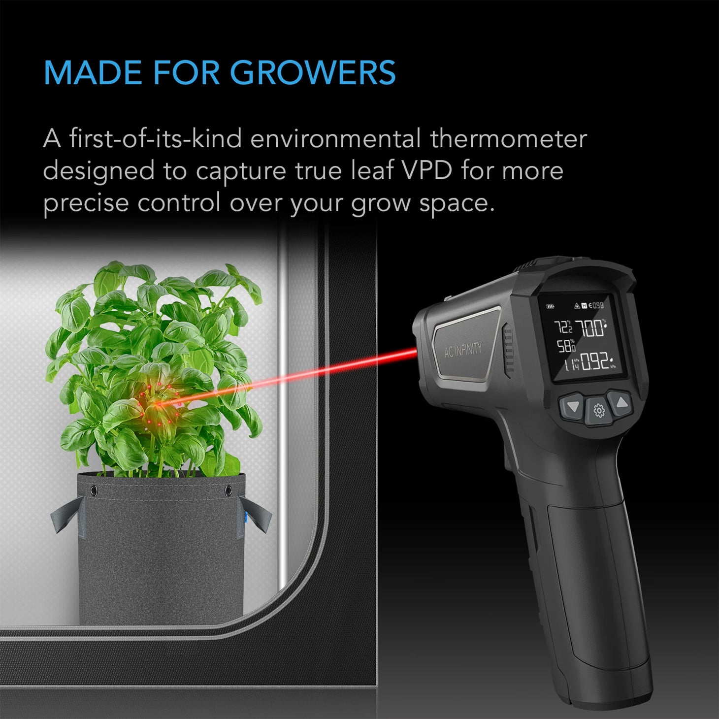 AC Infinity VPD Thermometer, Handheld Environmental Monitor