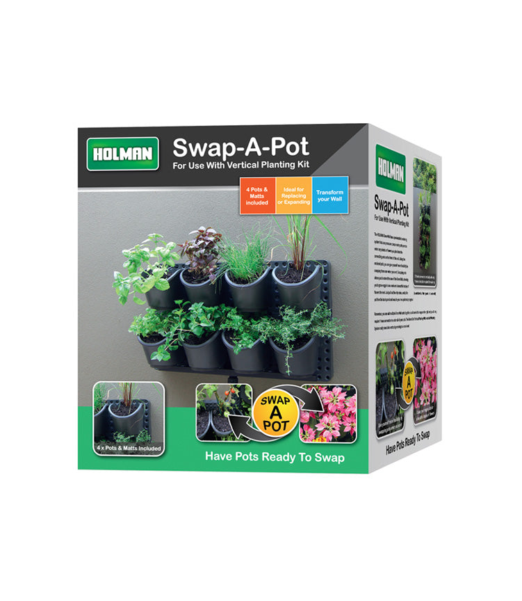 clip on plant pots Holman Greenwall Small Clip-On Pots (Swap-A-Pot) 4PK