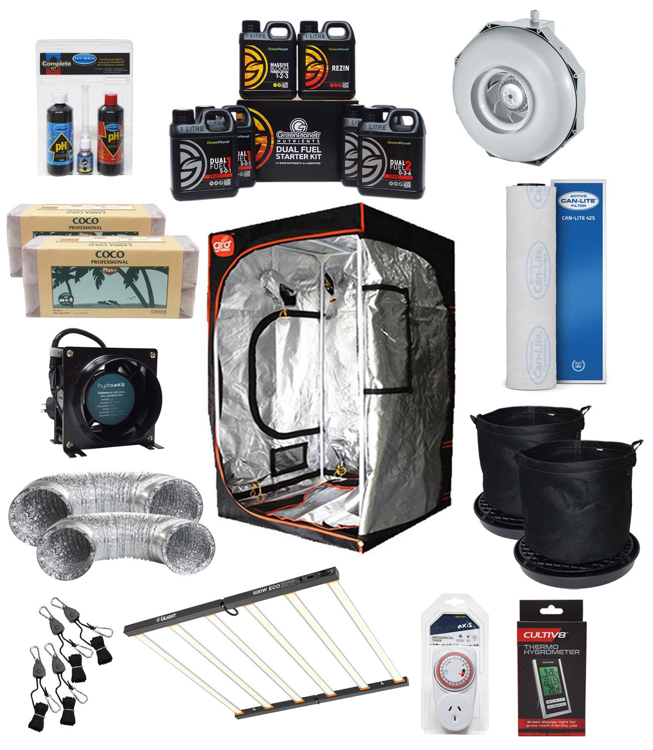 Complete Grow Tent Kit Beginner 1.5 x 1.5 x 2m