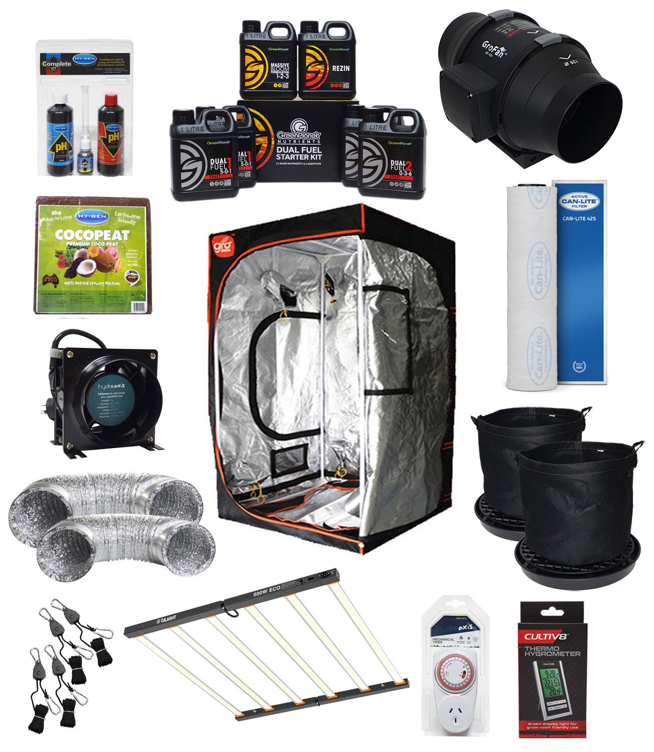 Complete Grow Tent Kit Beginner 1.5 x 1.5 x 2m