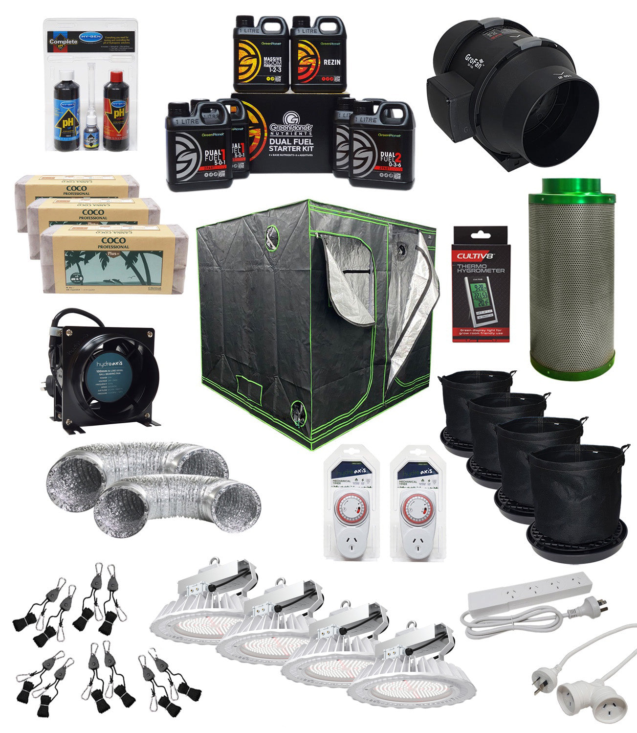 Complete Grow Tent Kit Beginner 2 x 2 x 2m