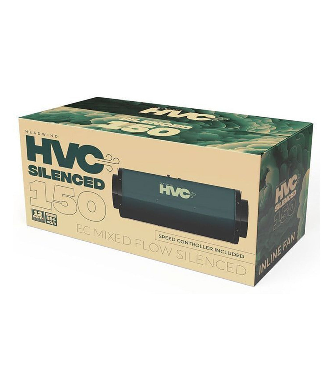 Headwind HVC EC Mixed Flow Silenced Inline Fan 150mm