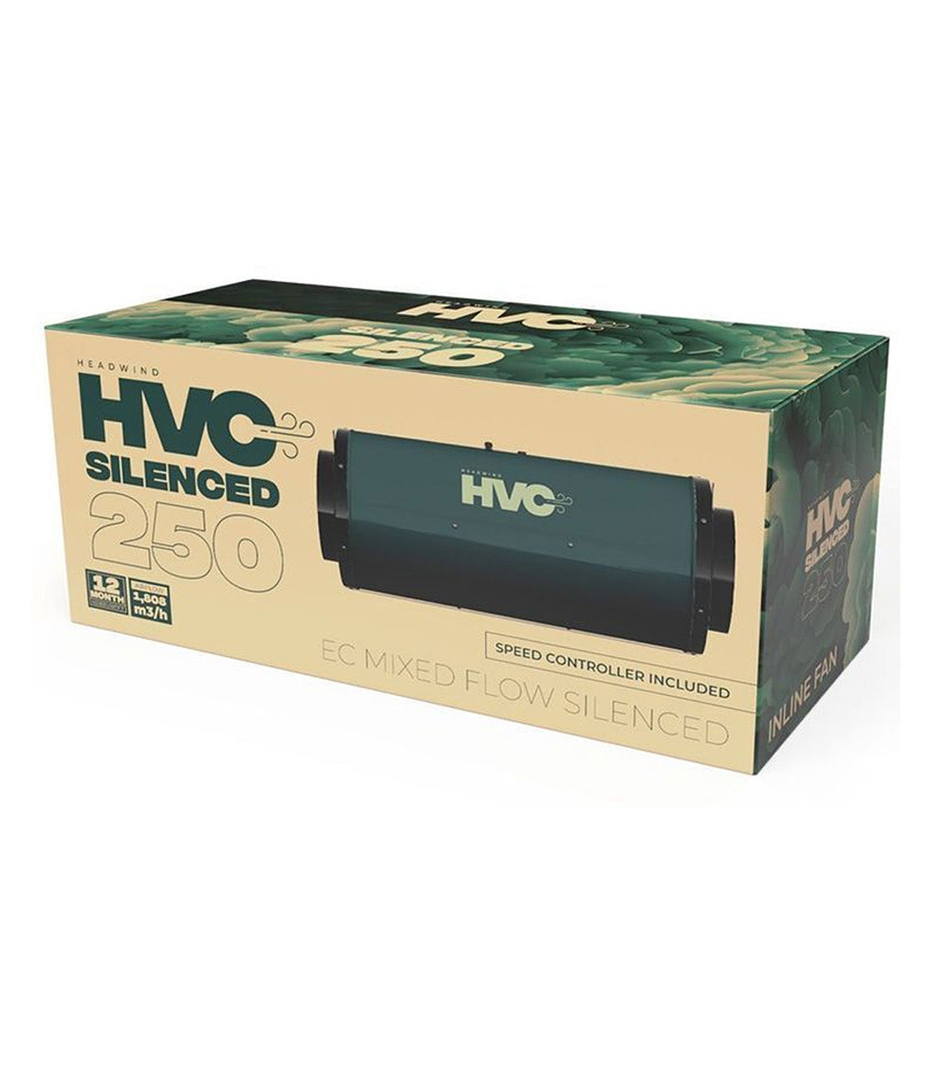 Headwind HVC EC Mixed Flow Silenced Inline Fan 250mm