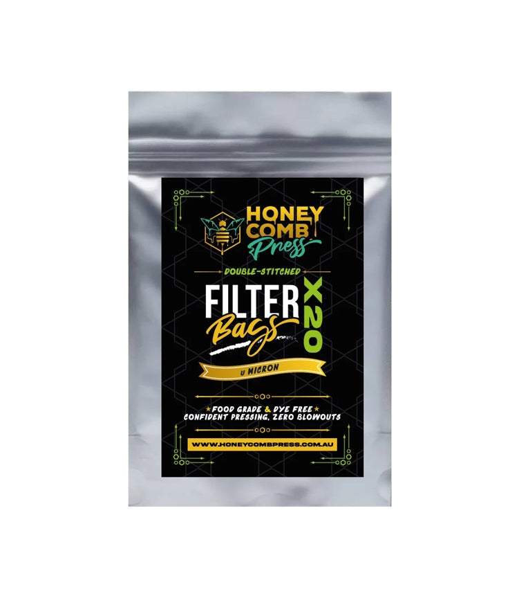 Honey Comb Rosin Press 90um Micron Filter Bags 20Pk