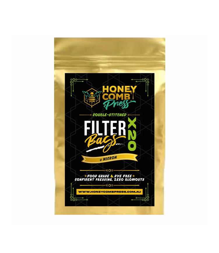 Honey Comb Rosin Press 90um Micron Filter Bags 20Pk