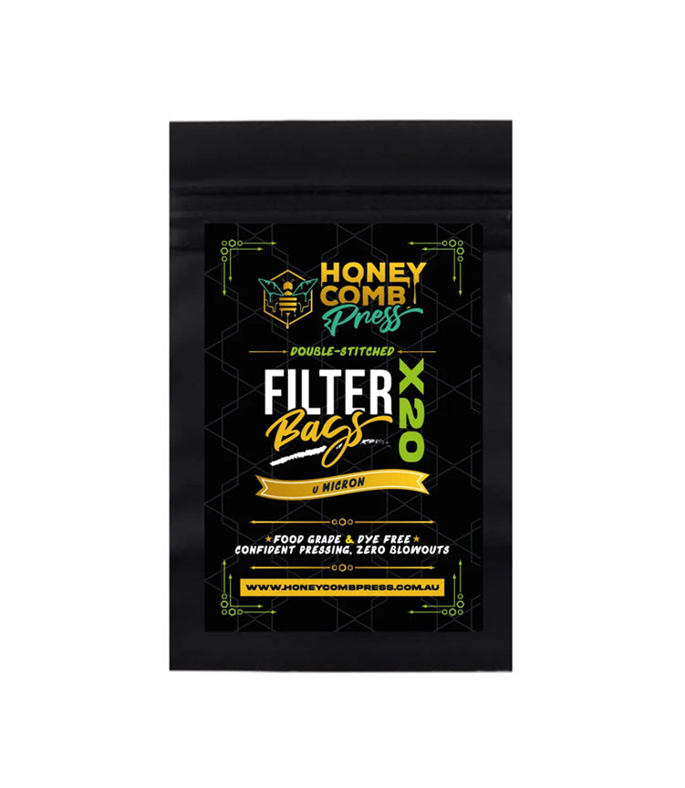 Honey Comb Rosin Press 90um Micron Filter Bags 20Pk