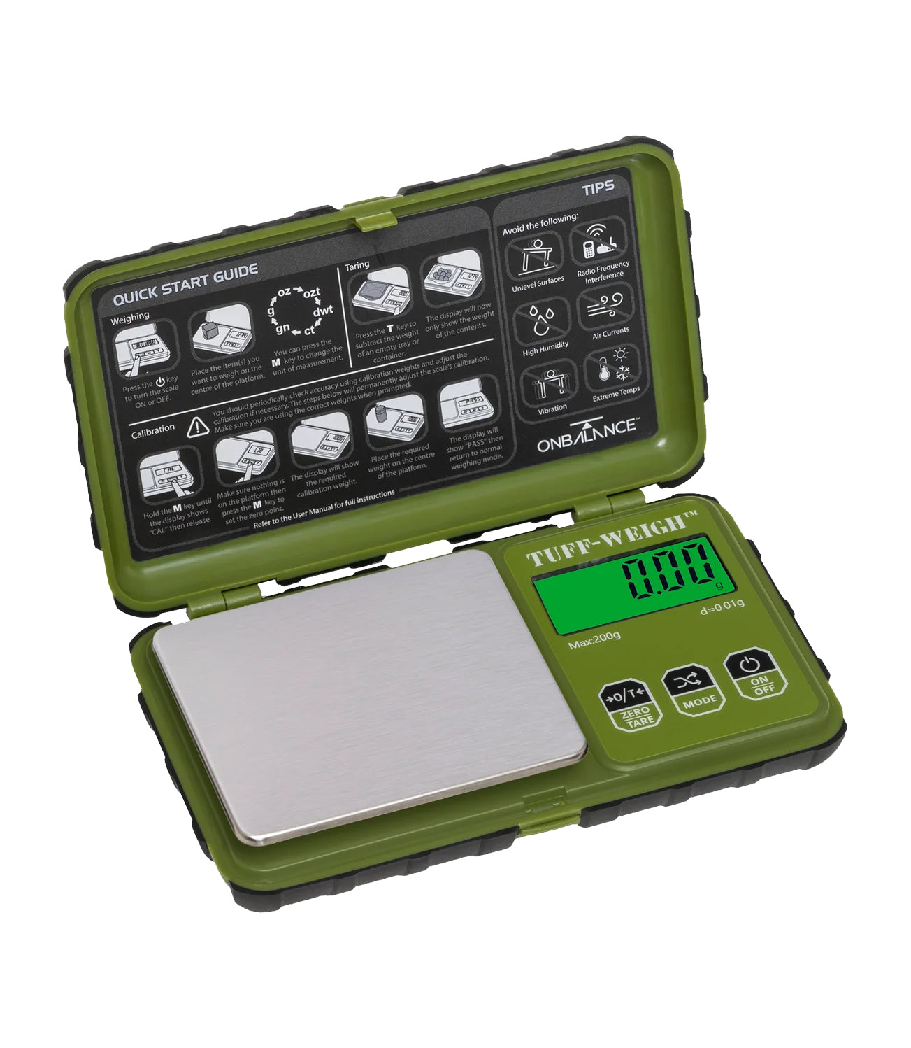 On Balance Tuff-Weigh Digital Mini Scale 200g x 0.01g