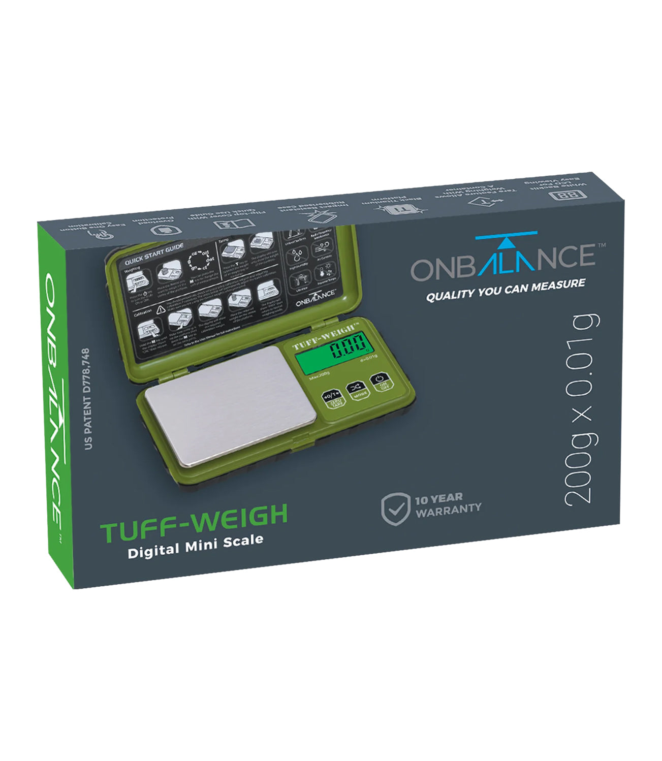 On Balance Tuff-Weigh Digital Mini Scale 200g x 0.01g