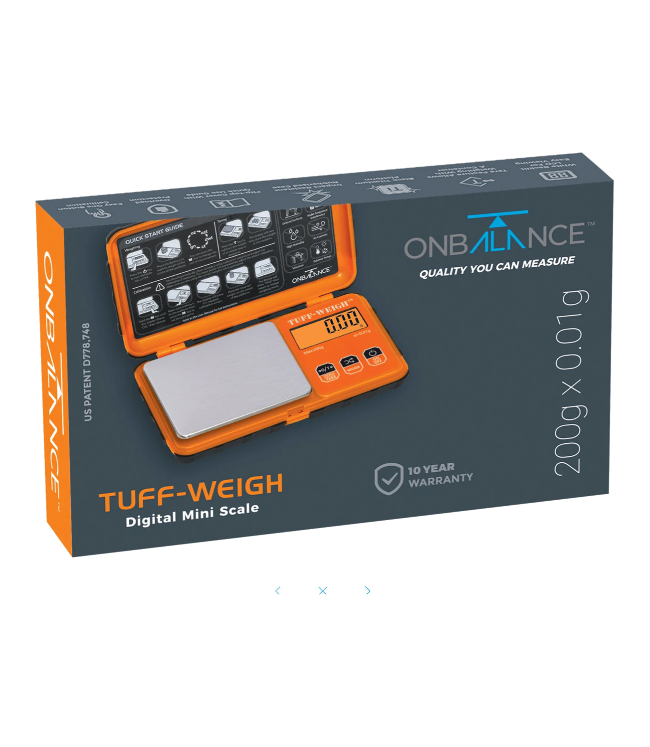 On Balance Tuff-Weigh Digital Mini Scale 200g x 0.01g