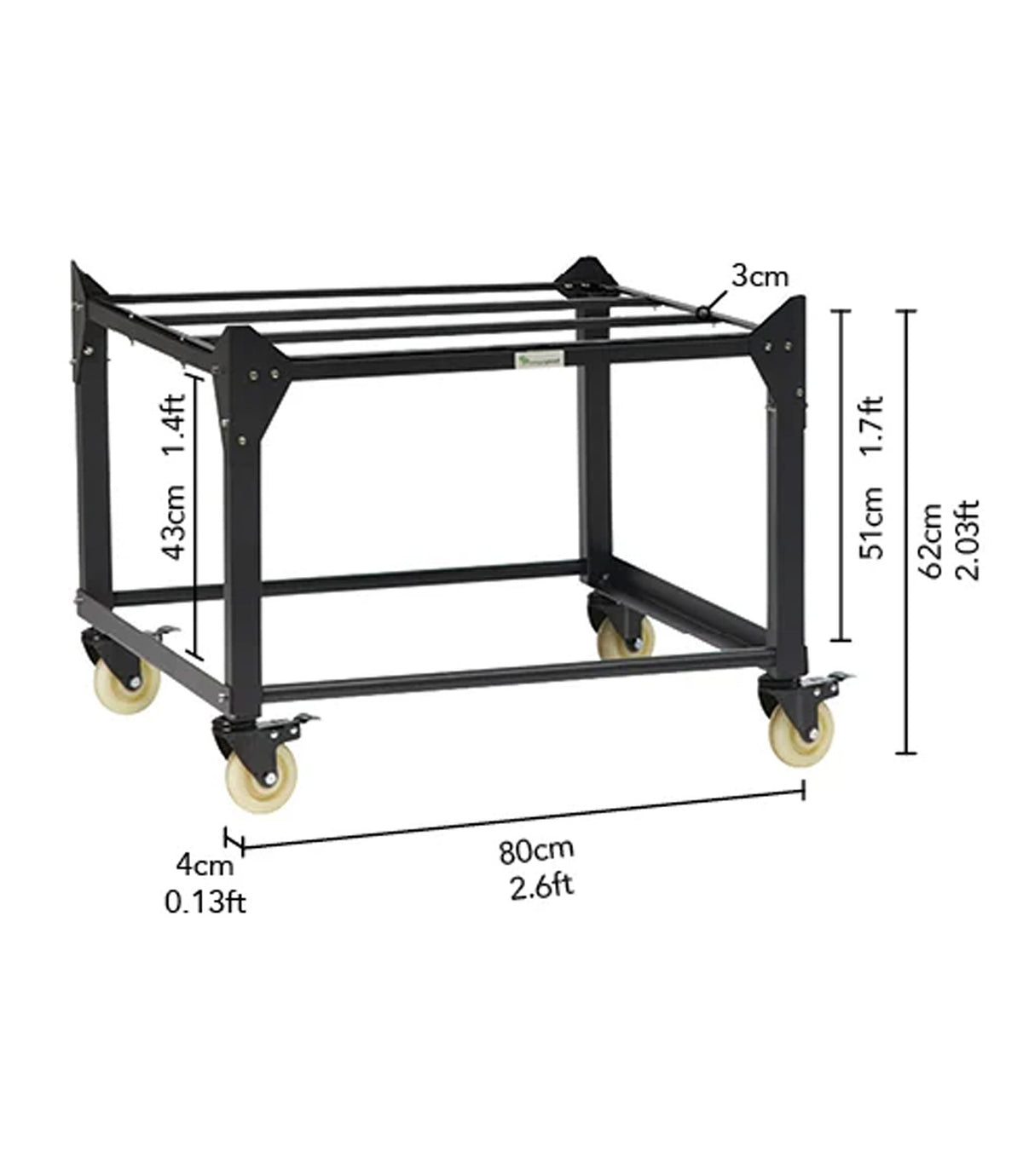 Vegepod Raised Garden Bed Trolley Stand Medium
