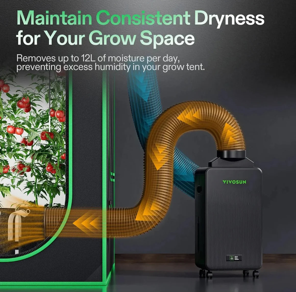 Vivosun Aerodrain D12 Dehumidifier