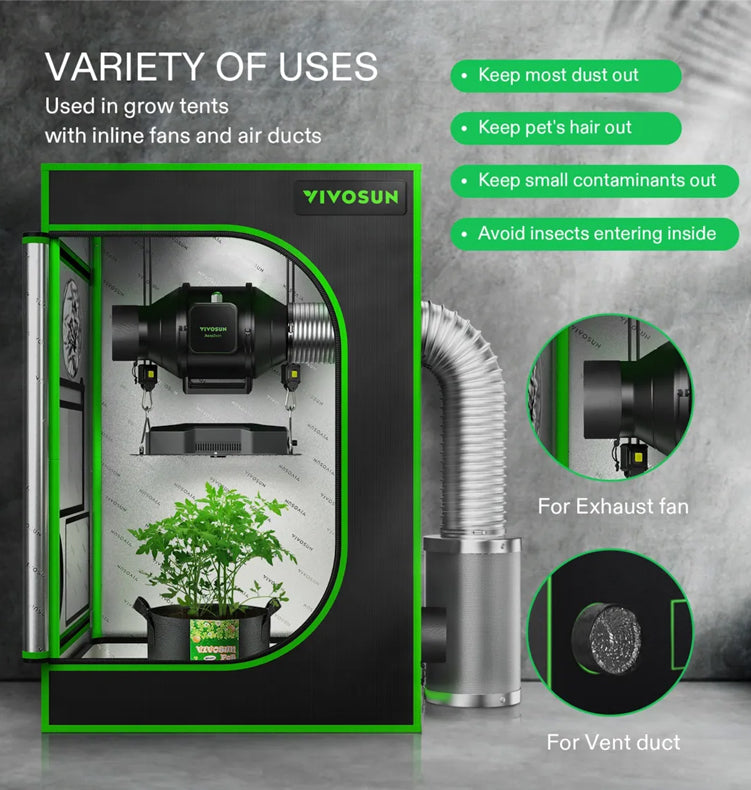 Vivosun Duct Filter Cover