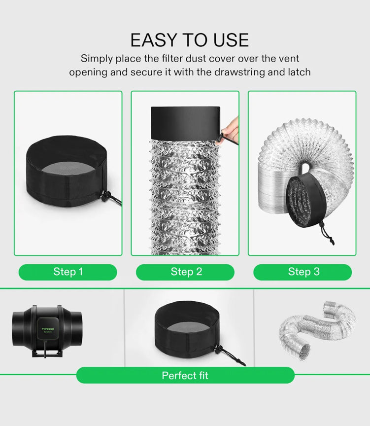 Vivosun Duct Filter Cover