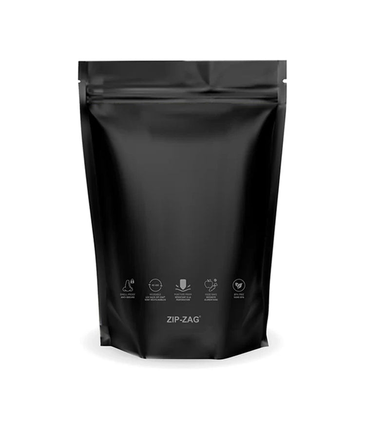 Zip-Zag Black Pouch with Viewing Window