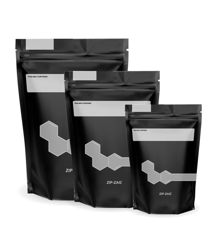 Zip-Zag Black Pouch with Viewing Window