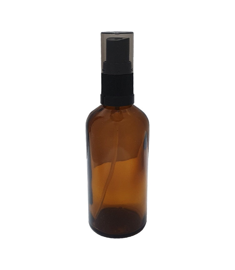 100ml Amber Glass Fine Mist Spray Bottle