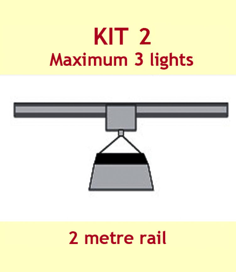 Light Mover Kit 2 (2-3 Lights on Cross Bar) on 2mtr Rail